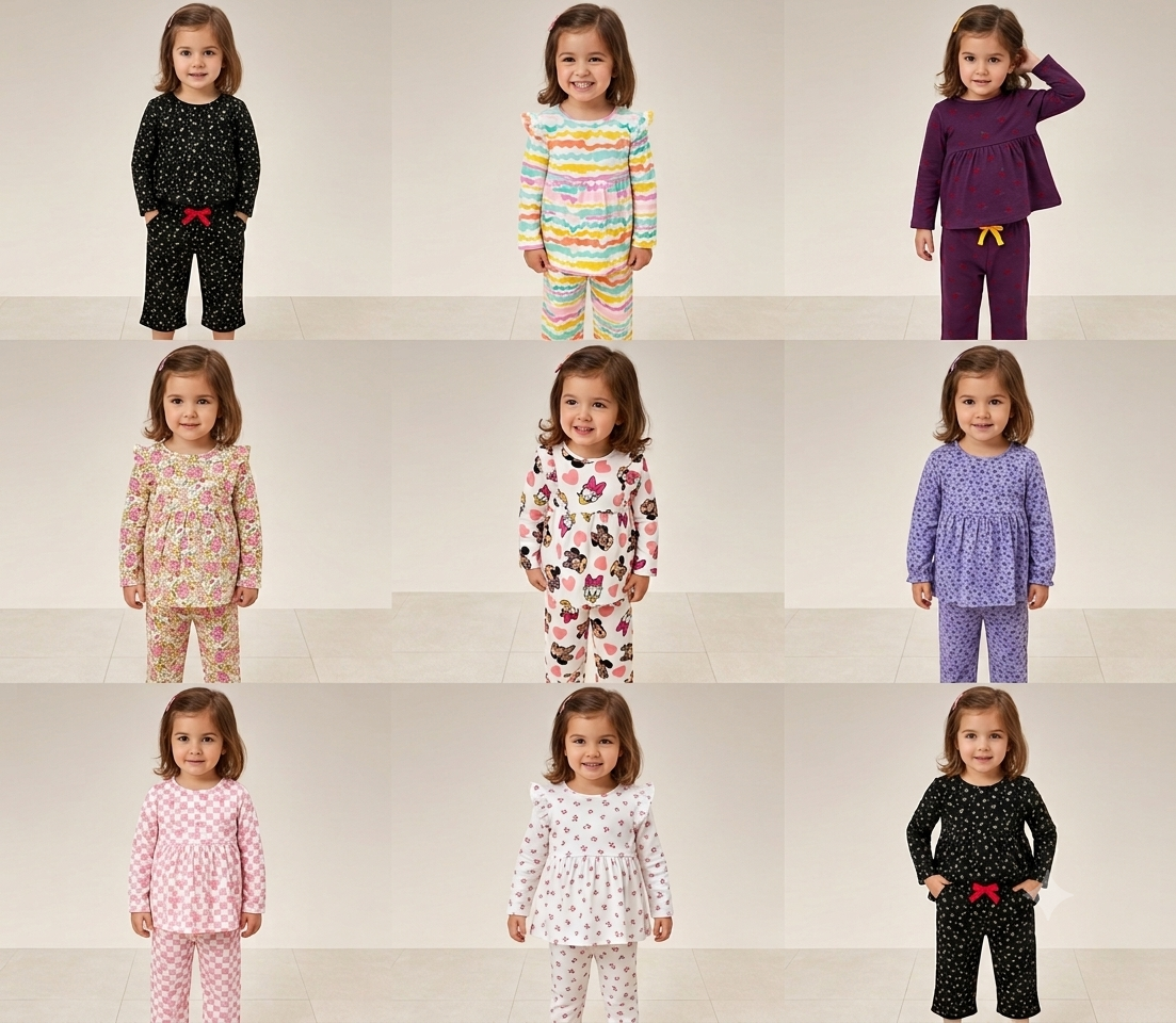 Girls Palazzo Full Sleeve Frock Set