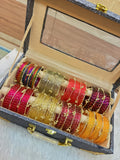 Trending Glass Bangles Set with Kashmiri Bangles & Suitcase Organiser