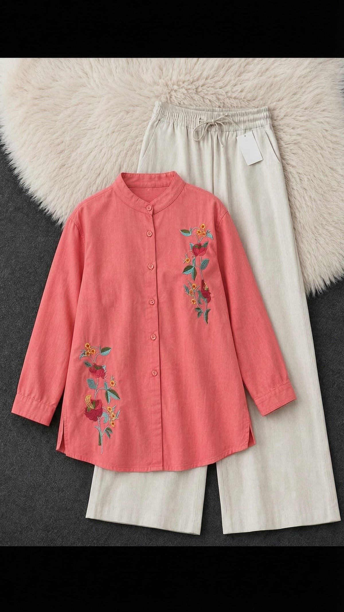HIP COVERING PLUS SIZE DAISY MULMUL CO-ORD SET 😍