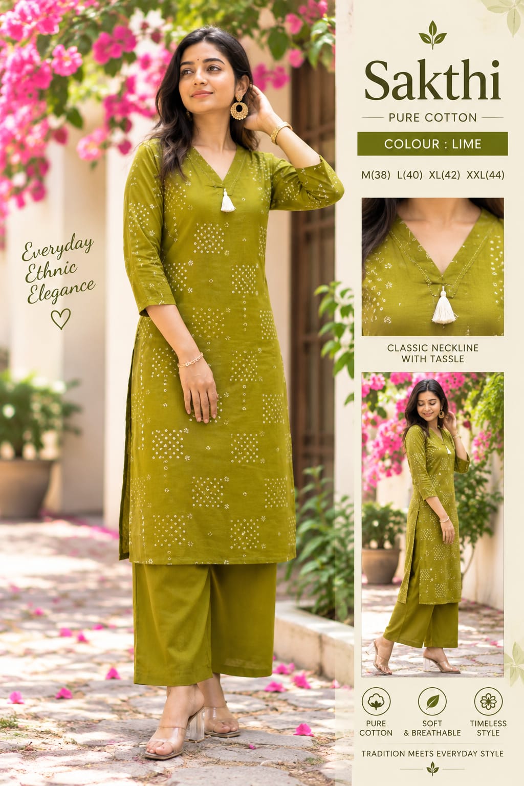 SAKTHI Cotton Co-Ord Set 🌸