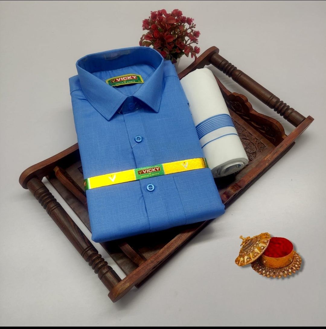 Premium Men's Traditional Shirt & Mundu Combo Set