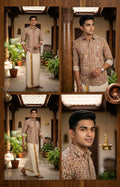Kerala Traditional Printed Shirt & Mundu Set