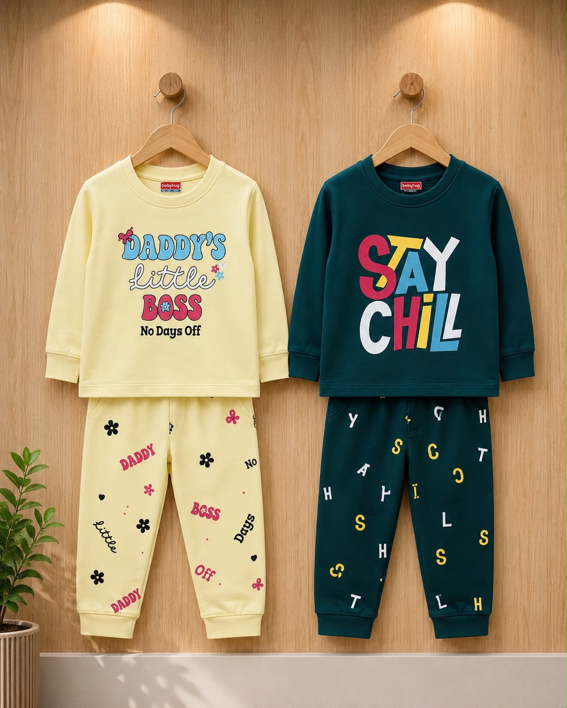 Babyhug Kids Full Sleeve Pant Set – Mixed Colours