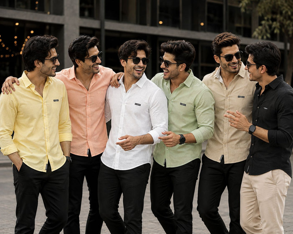 Premium Linen Embroidery Print Shirt