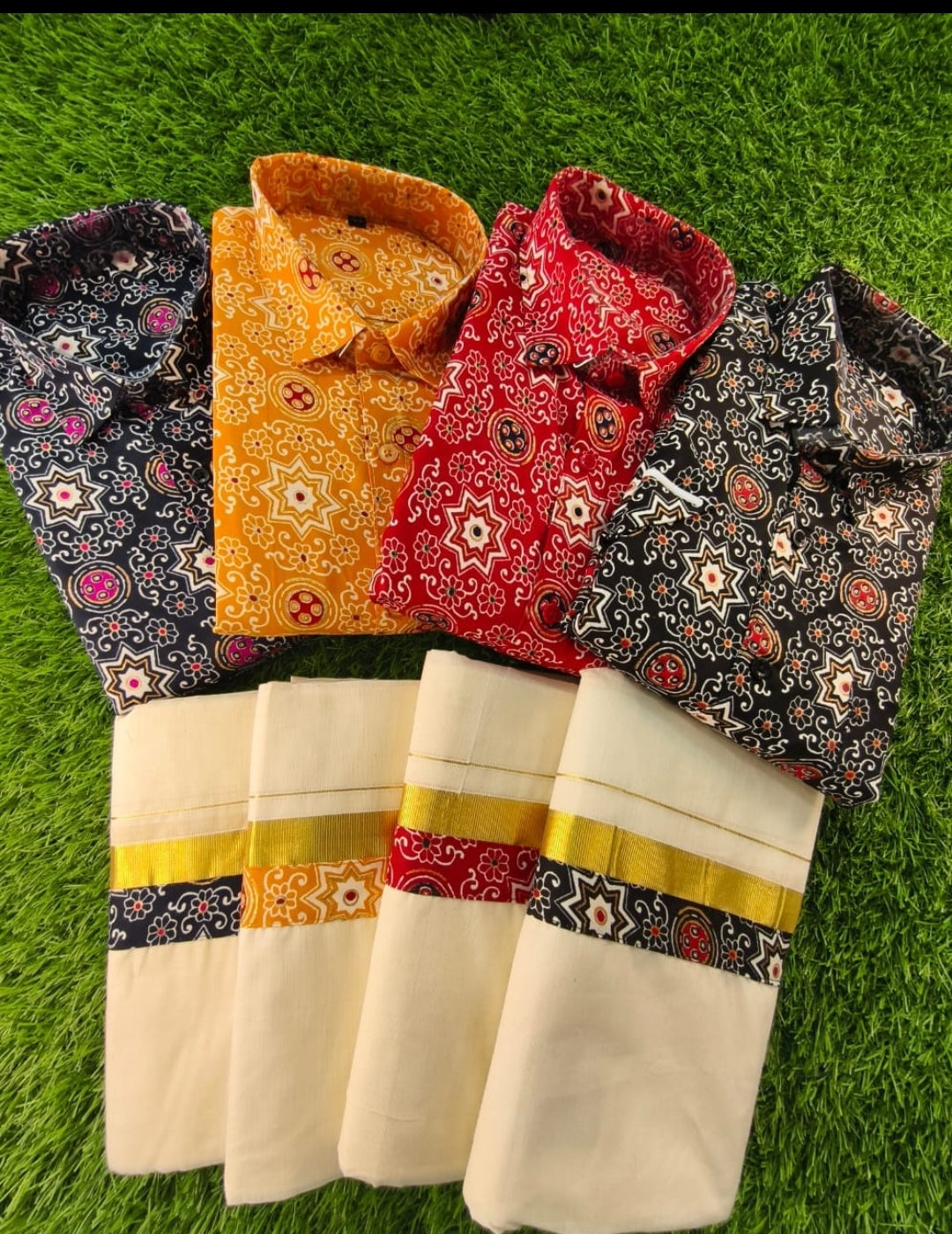 Kerala Traditional Shirt & Mundu Combo