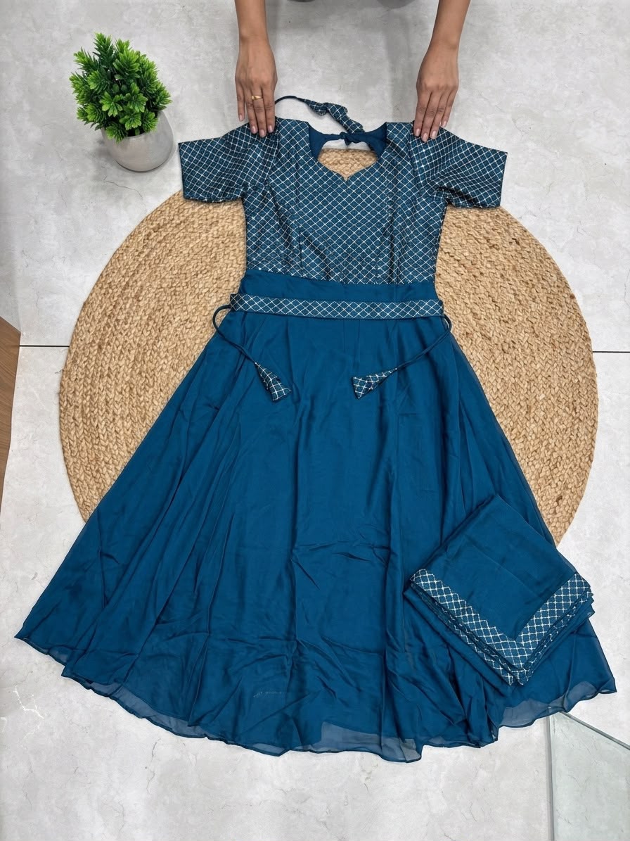 UNNATI Anarkali – Sparkling Georgette