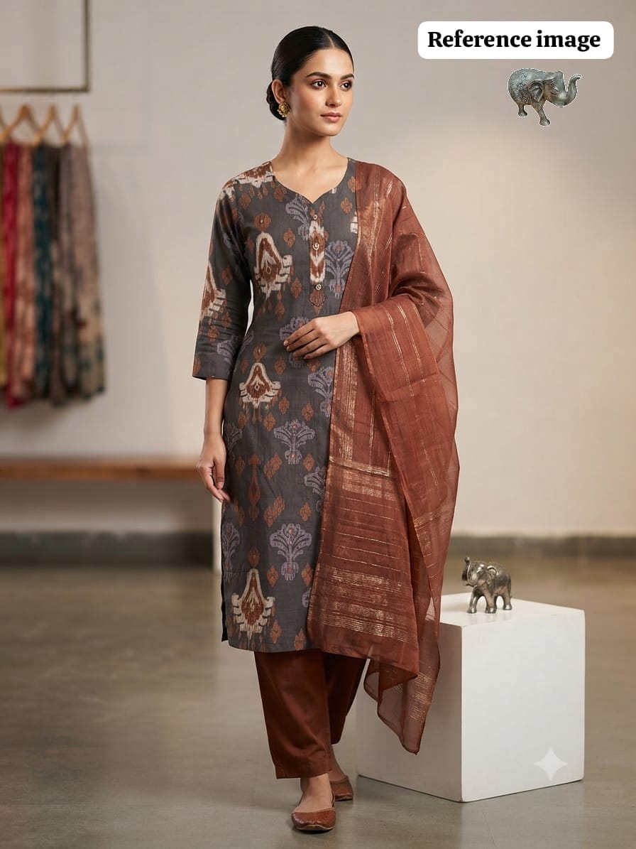 Heavy Vatikan Capsule Kurti Set (Kurti, Pant & Dupatta) - RC_FE 584F