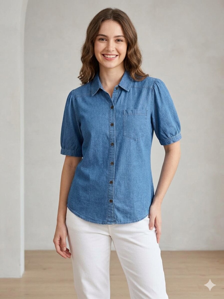 Always New Ladies Denim Shirt