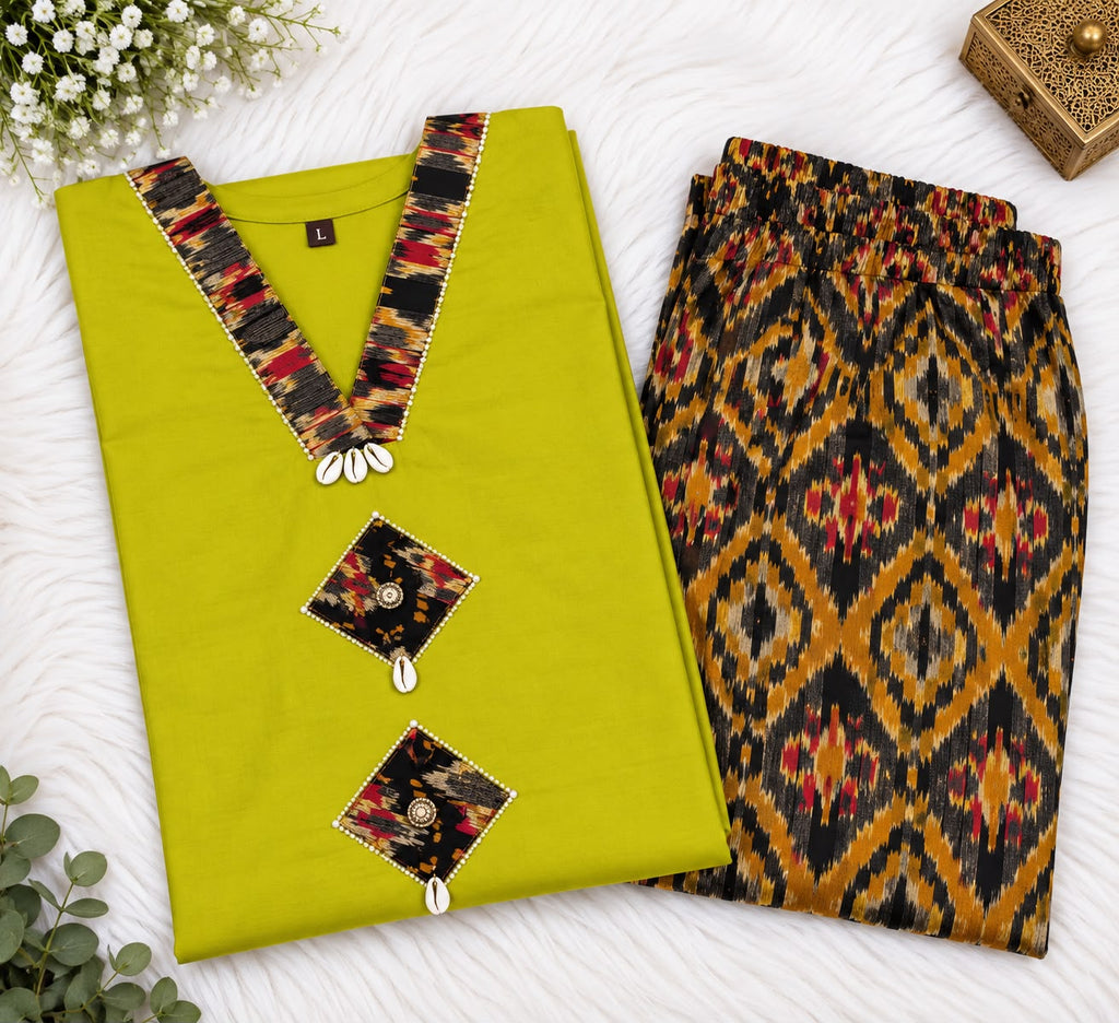 IKKAT Cotton Print Co-ord Set
