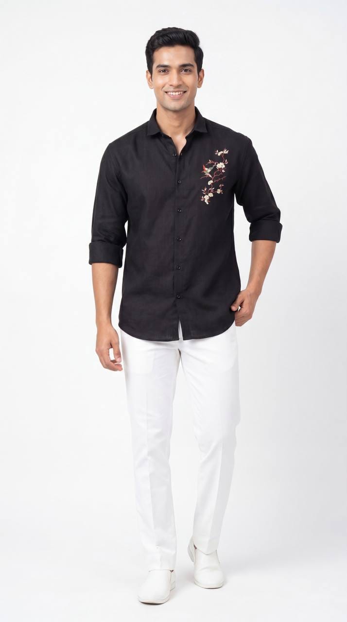 Linen Embroidered Shirt