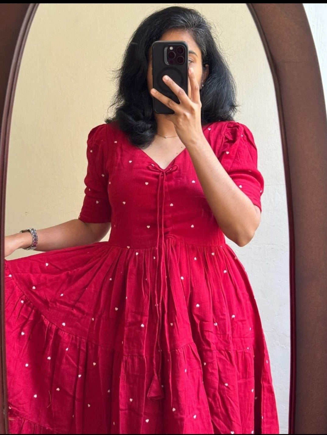 Ruby Heart Tiered Maxi Dress