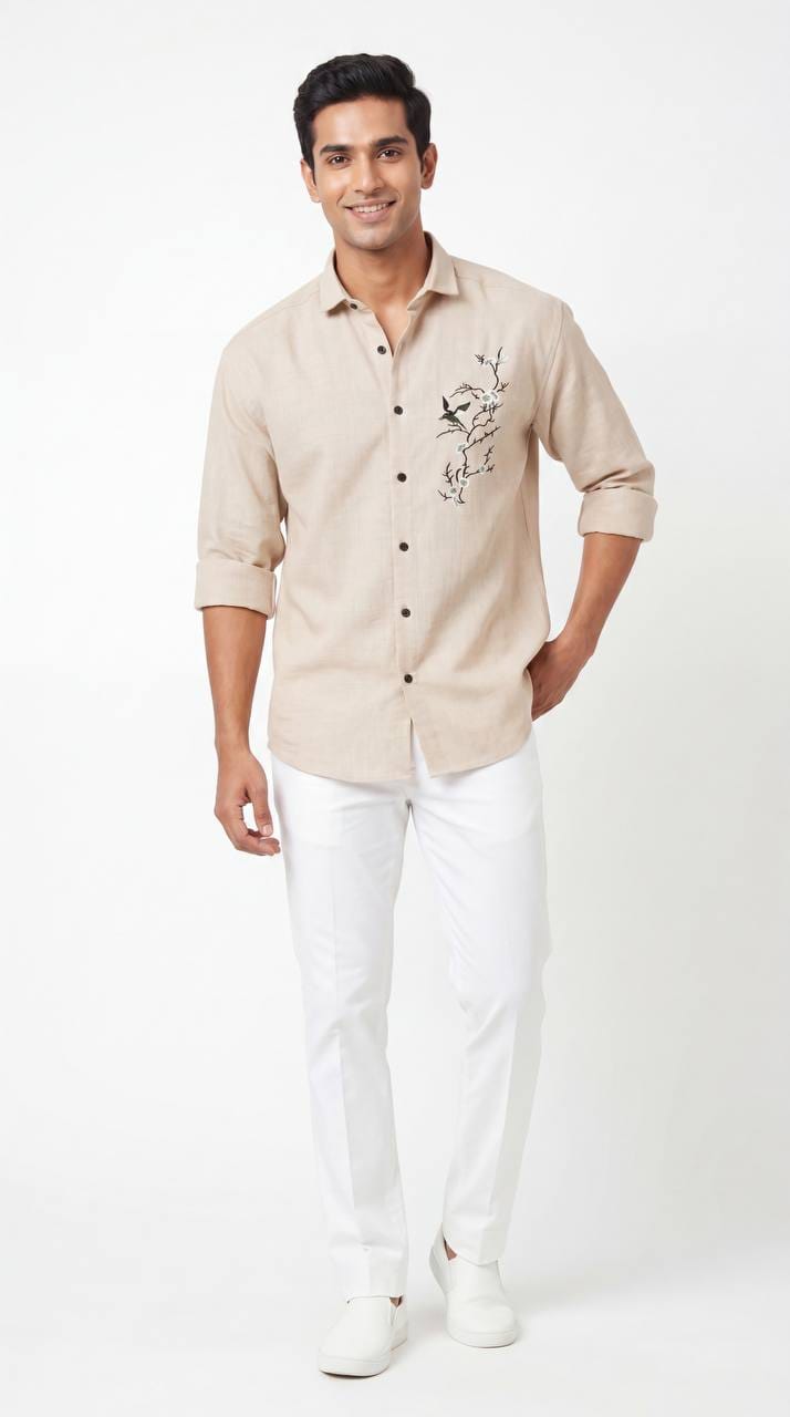 Linen Embroidered Shirt