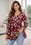 Trendy Floral Print Top