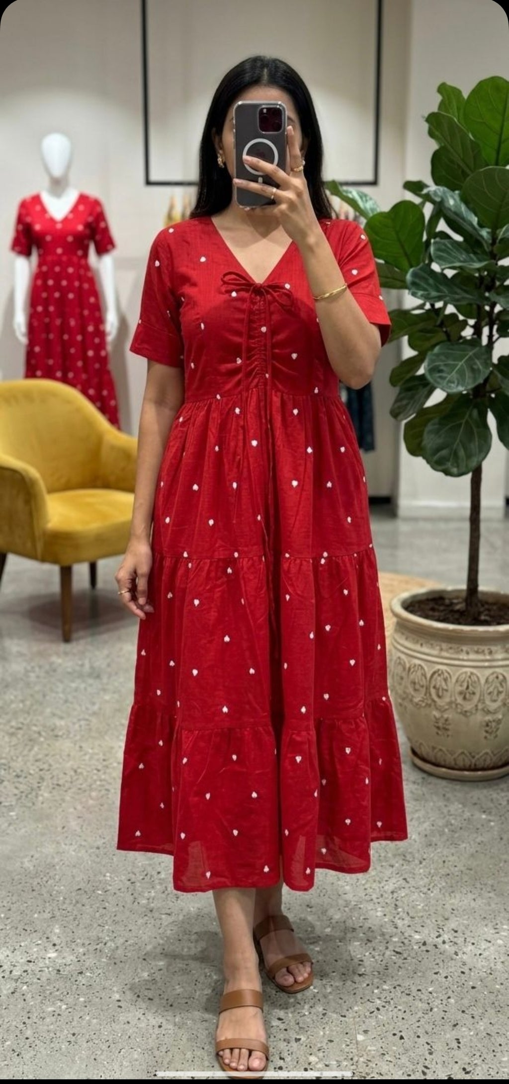Ruby Heart Tiered Maxi Dress