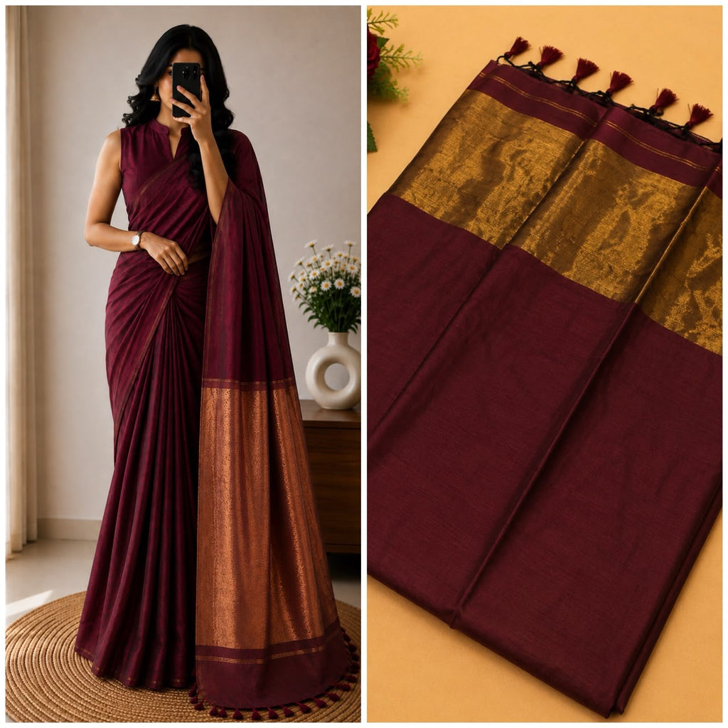 Nayanthara Inspired Khadi Saree