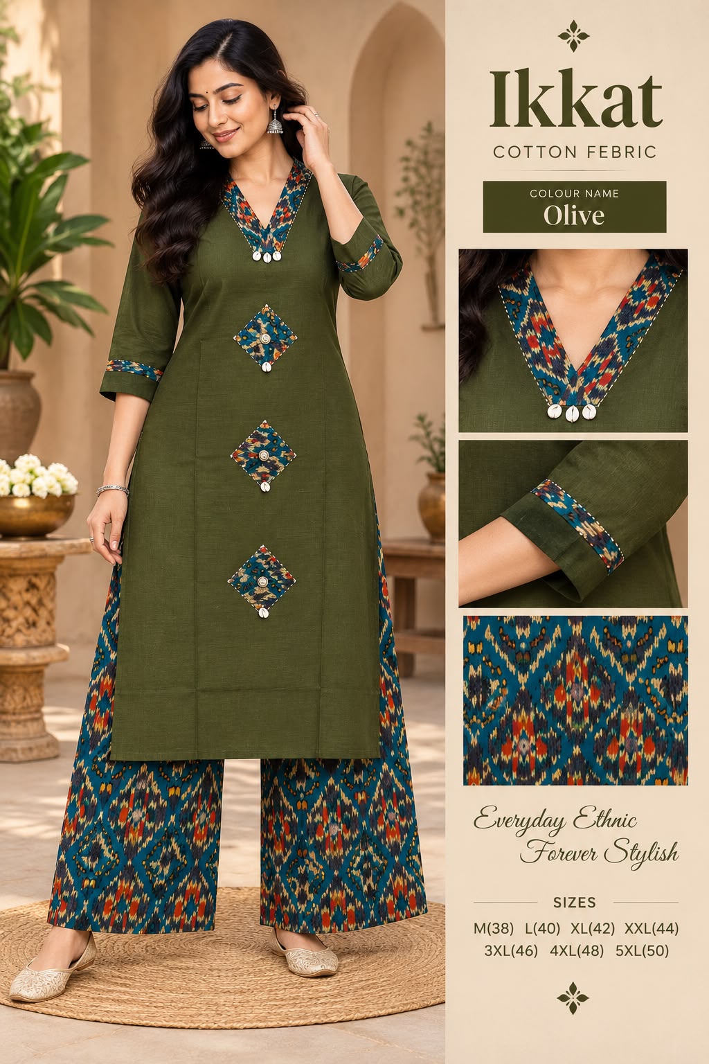 IKKAT Cotton Print Co-ord Set