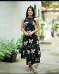 🌸 Premium Floral Pure Cotton Kurti & Palazzo Set 🌸