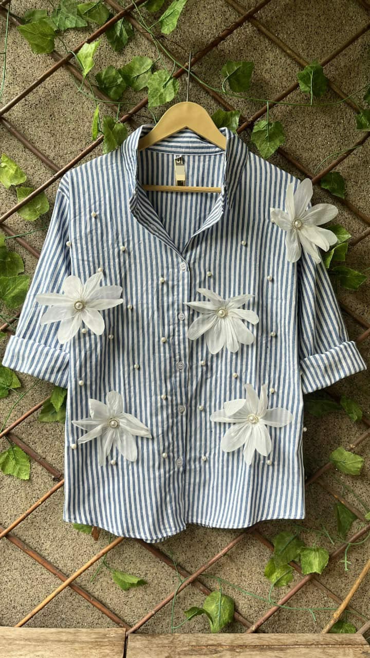 TISSUE FLOWER PEARL SHIRTS