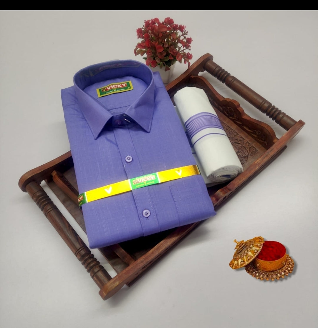 Premium Men's Traditional Shirt & Mundu Combo Set