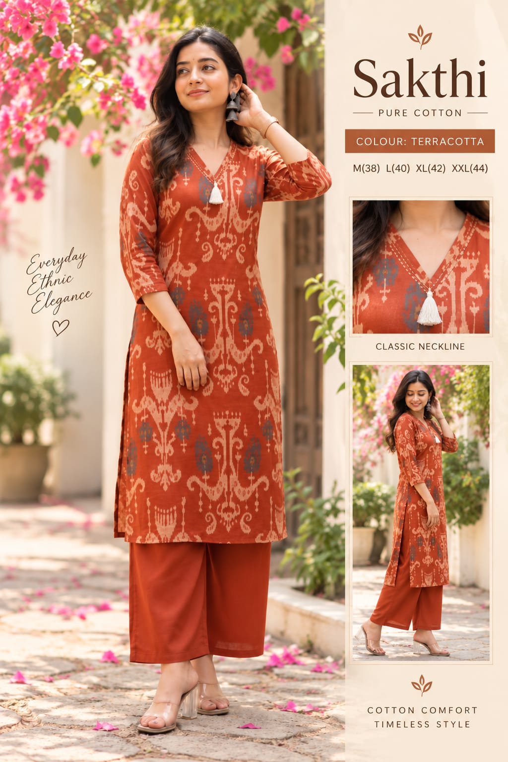 SAKTHI Cotton Co-Ord Set 🌸