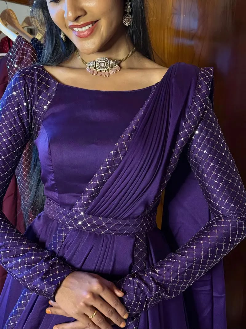 PRAGATI Anarkali – Sparkling Georgette