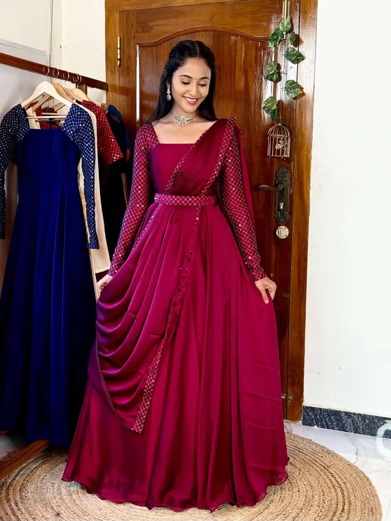 PRAGATI Anarkali – Sparkling Georgette