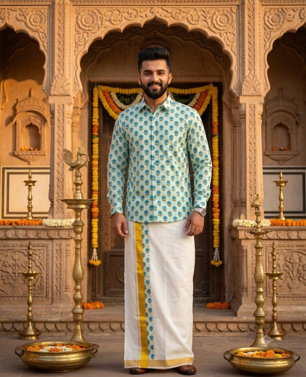 Cotton jaipur block print combo