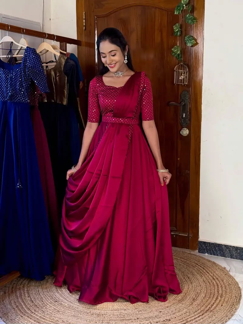 UNNATI Anarkali – Sparkling Georgette