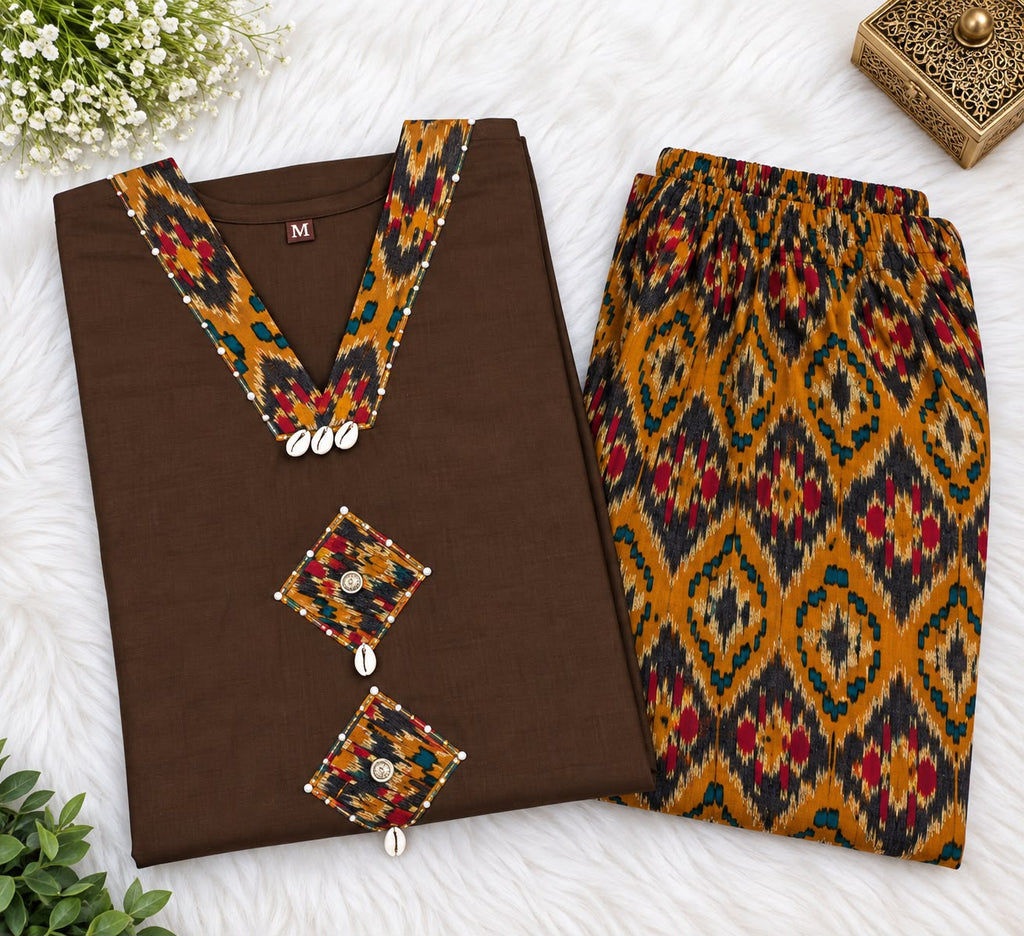 IKKAT Cotton Print Co-ord Set