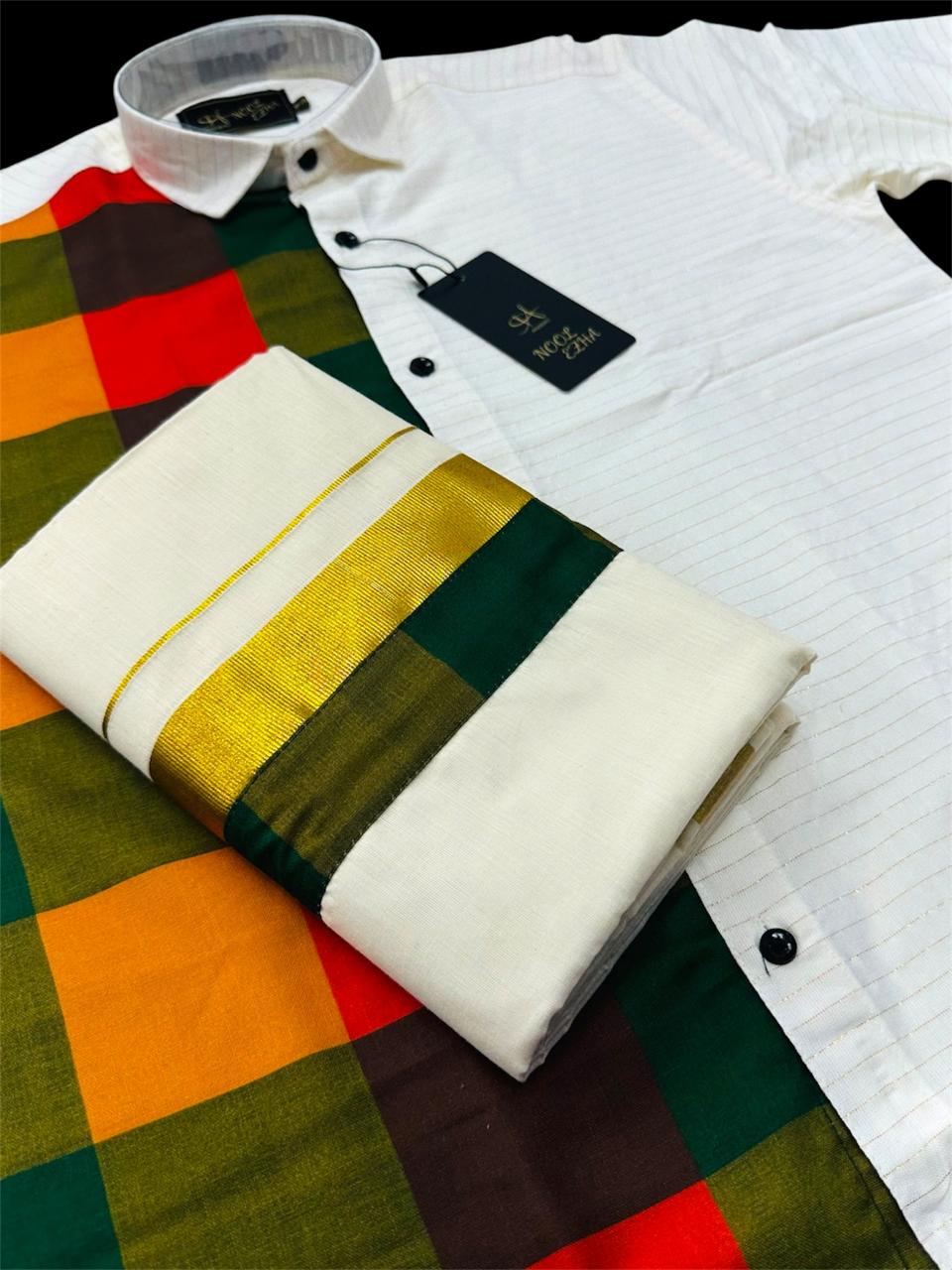 Shirt and mundu combo