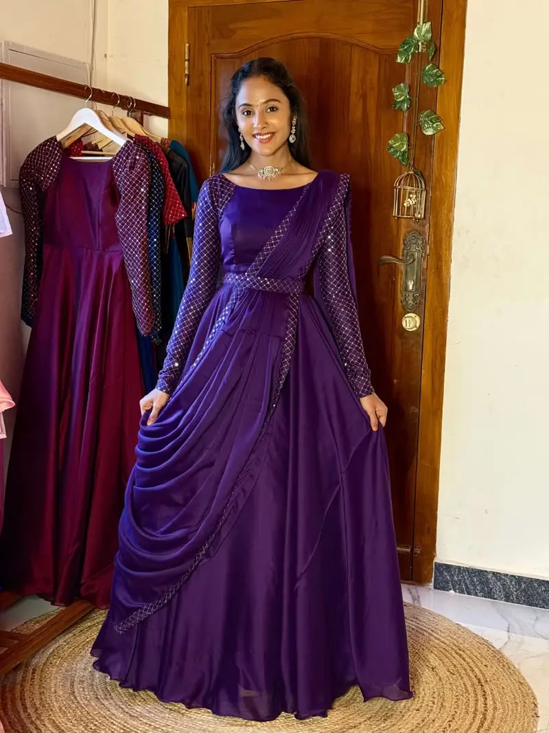 PRAGATI Anarkali – Sparkling Georgette