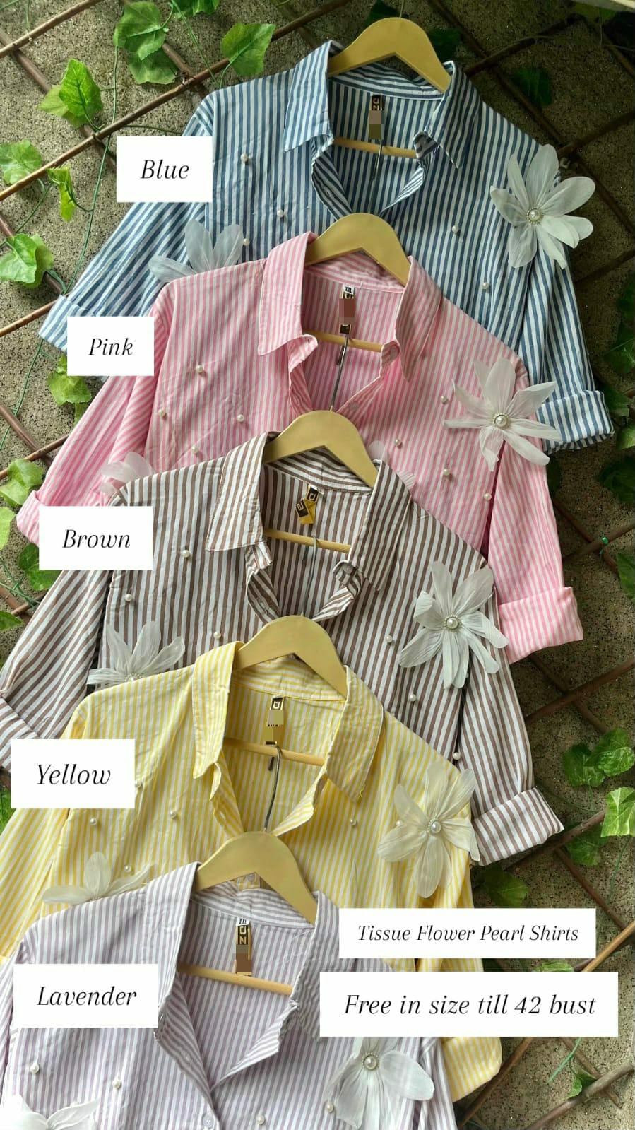 TISSUE FLOWER PEARL SHIRTS