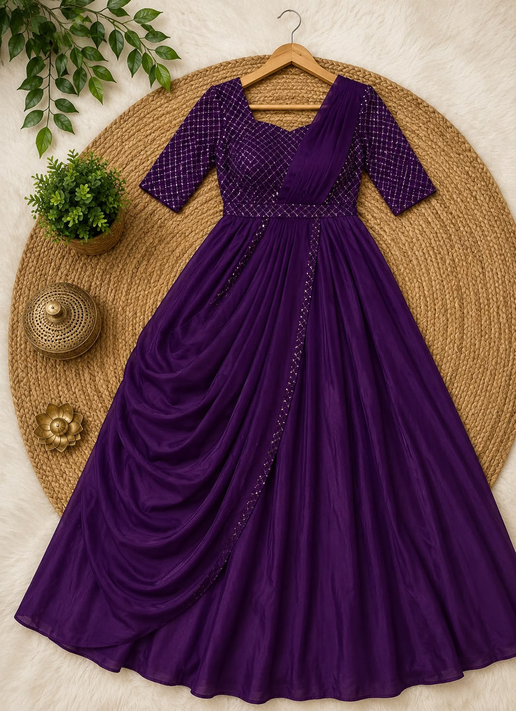 UNNATI Anarkali – Sparkling Georgette