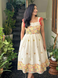 Aarohi Mul Cotton Designer Embroidered Gown