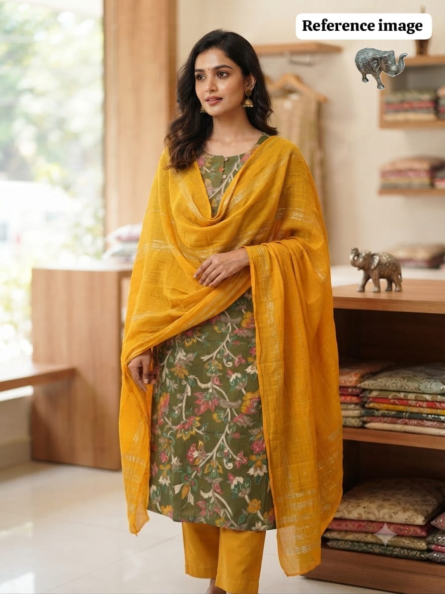 Heavy Vatikan Capsule Kurti Set (Kurti, Pant & Dupatta) - RC_FE 584F