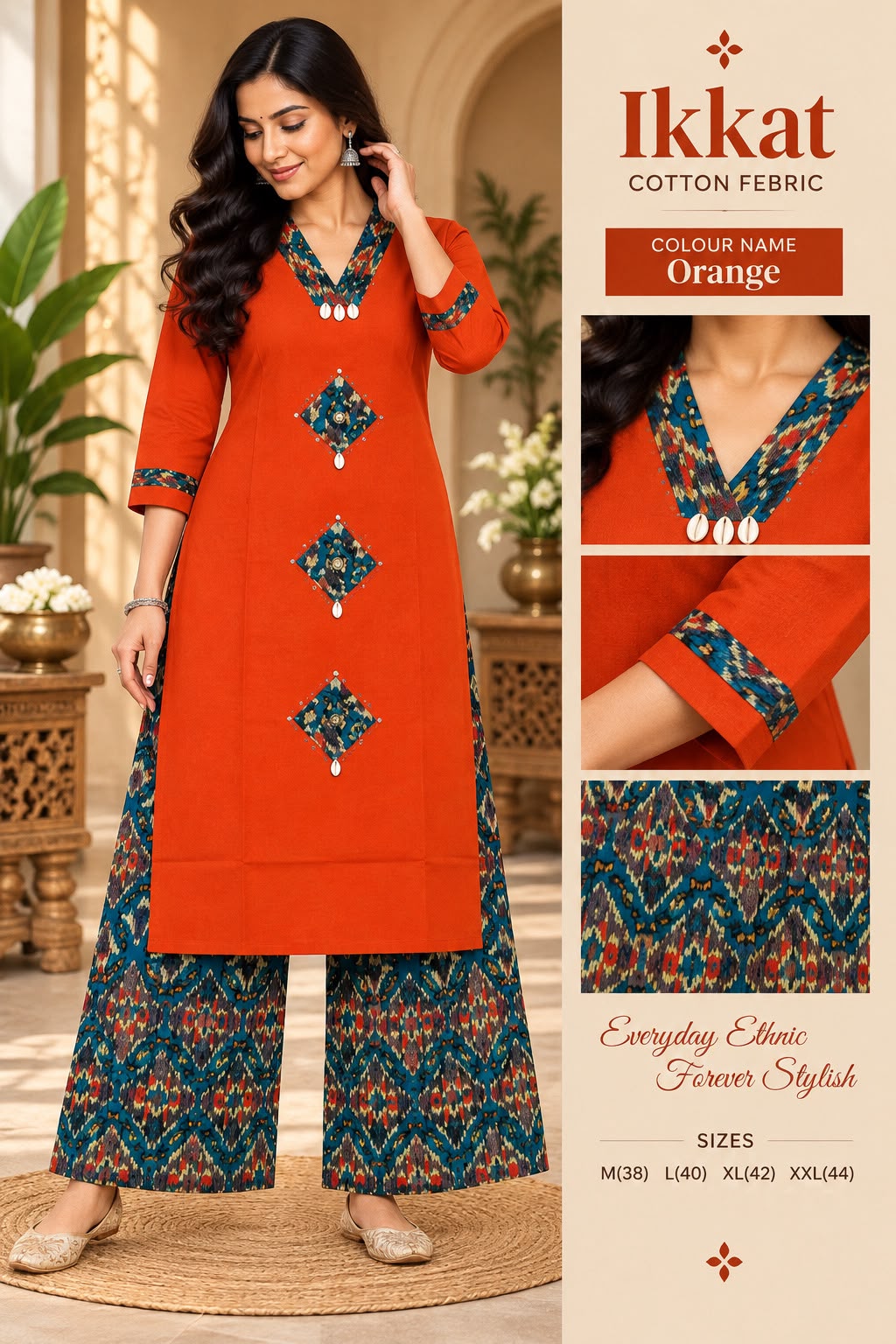 IKKAT Cotton Print Co-ord Set