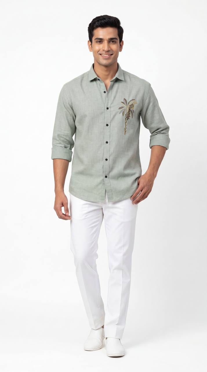 Linen Embroidered Shirt