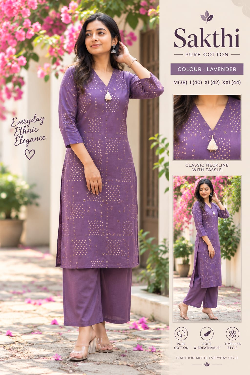 SAKTHI Cotton Co-Ord Set 🌸