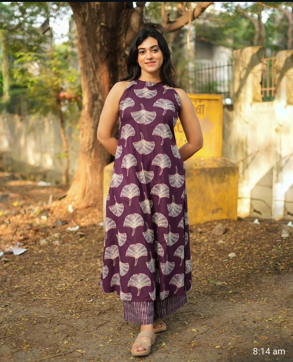 🌸 Premium Floral Pure Cotton Kurti & Palazzo Set 🌸