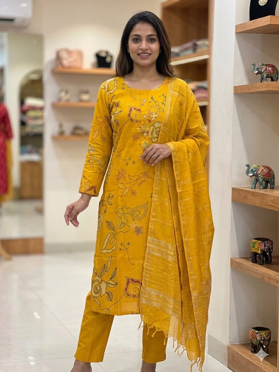Heavy Vatikan Capsule Kurti Set (Kurti, Pant & Dupatta) - RC_FE 584F