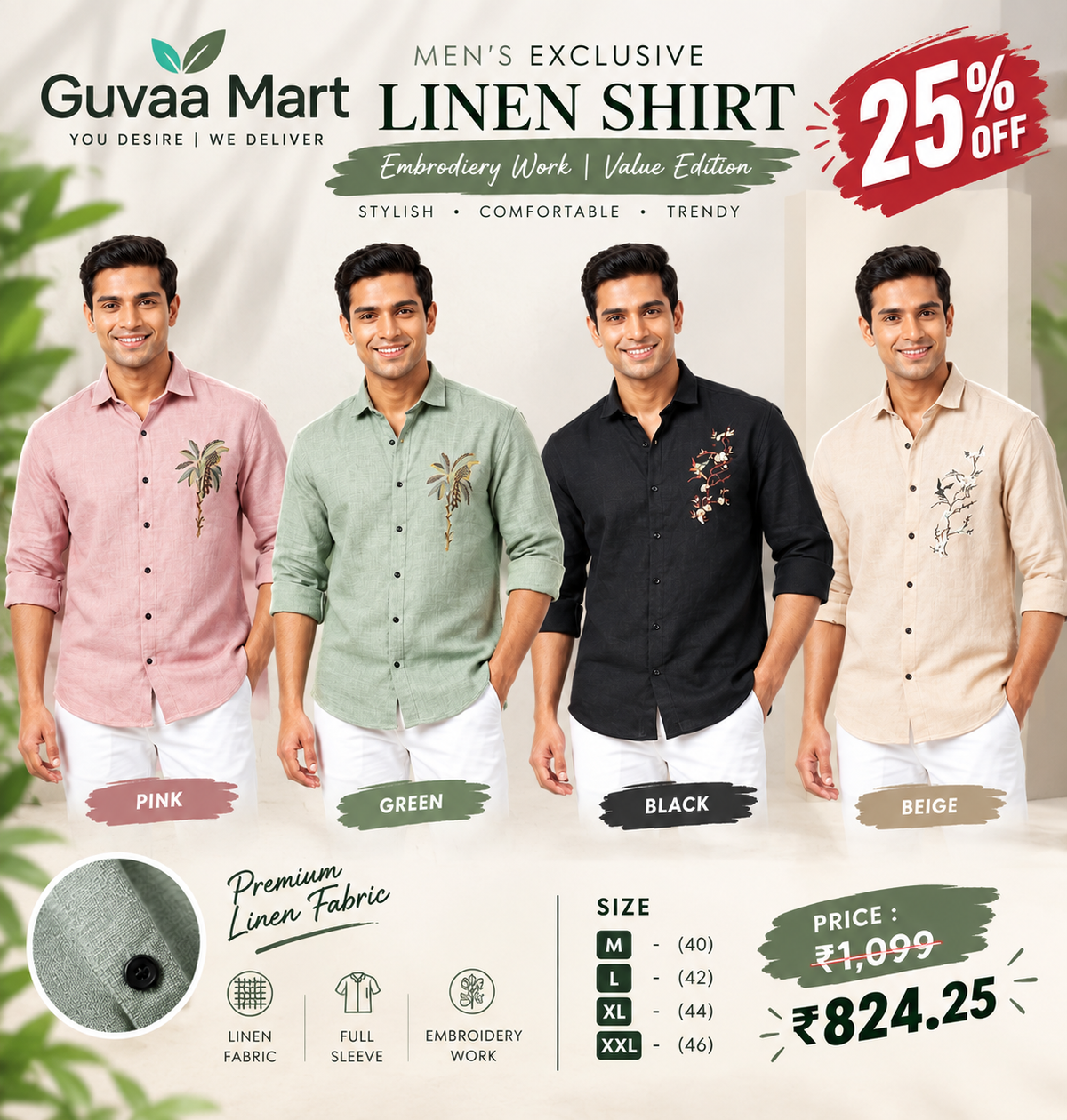 Linen Embroidered Shirt