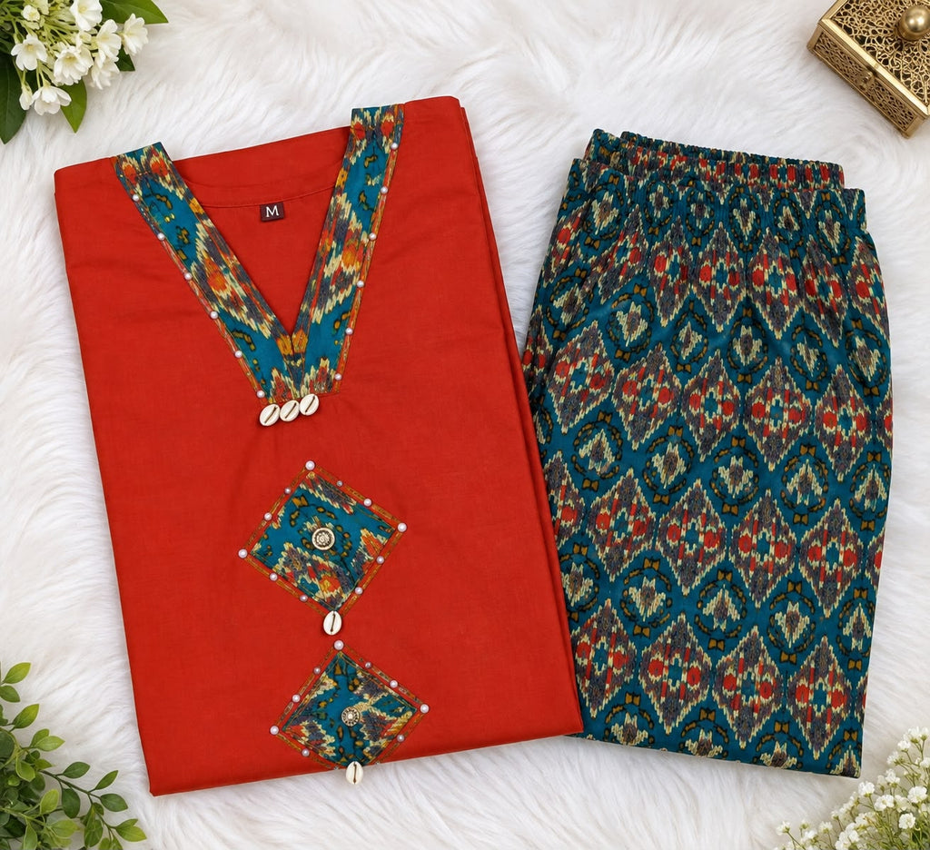 IKKAT Cotton Print Co-ord Set
