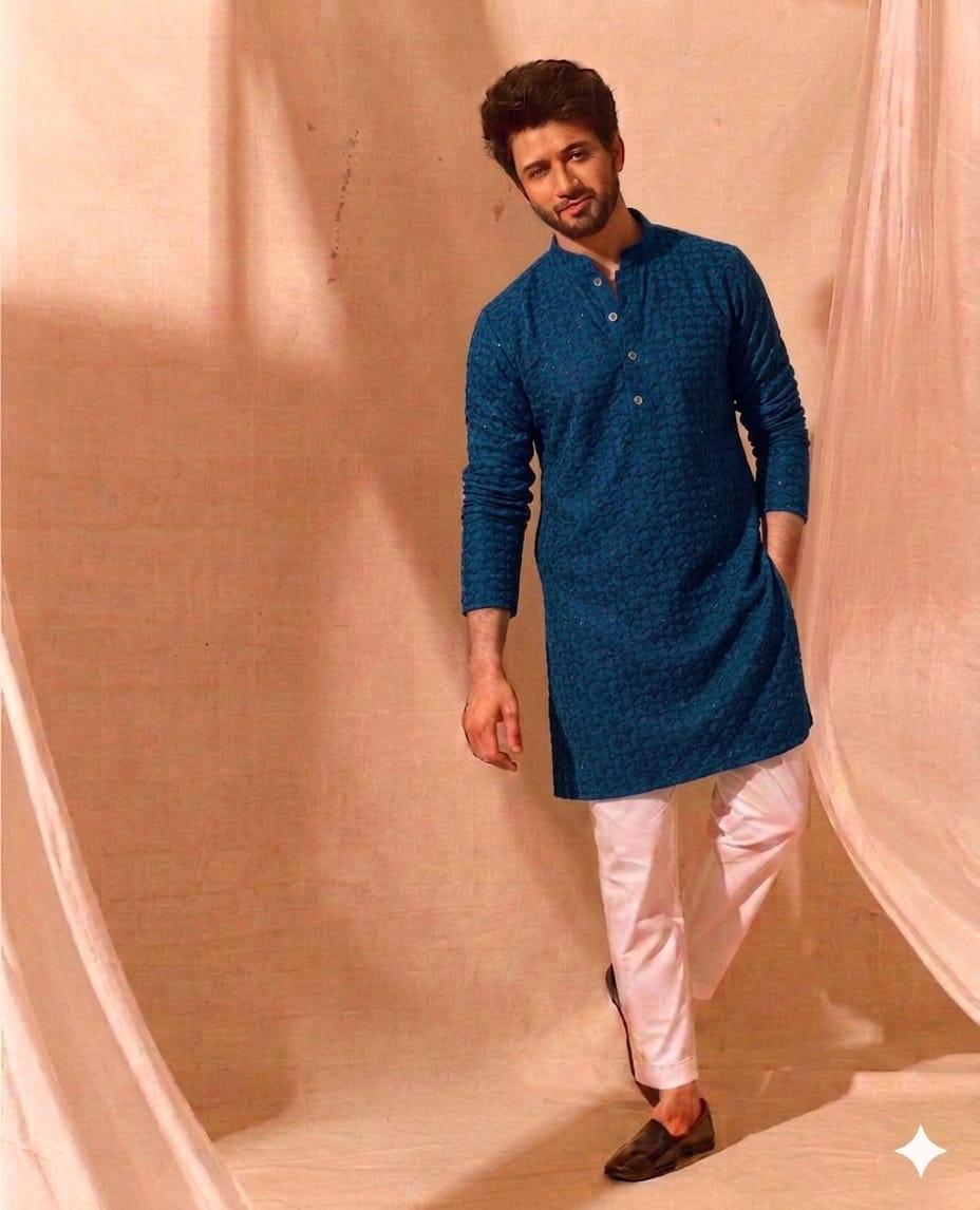KALP Men’s Traditional Heavy Kurta with Payjama