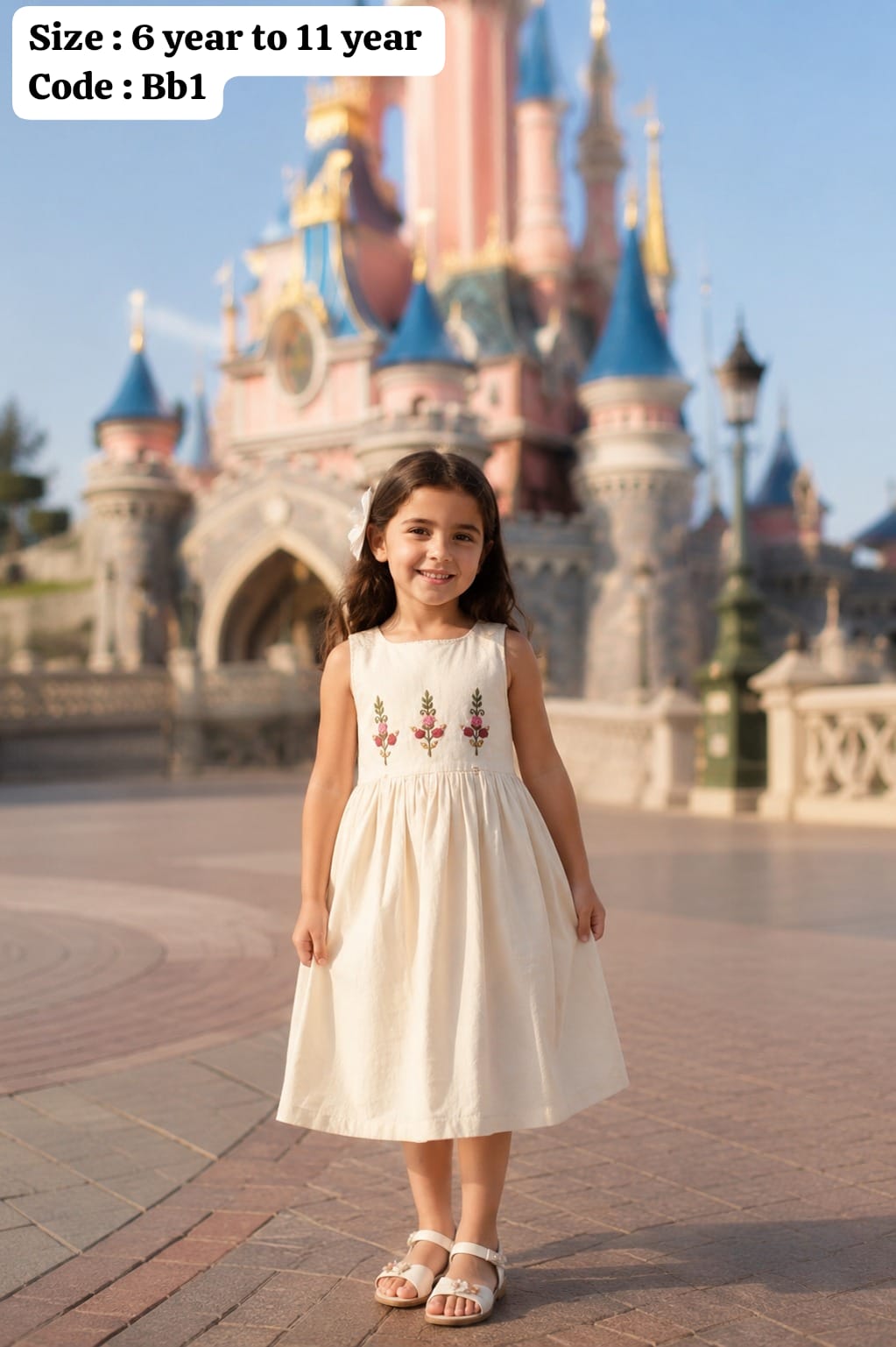 Beautiful girls' top featuring elegant embroidery work,