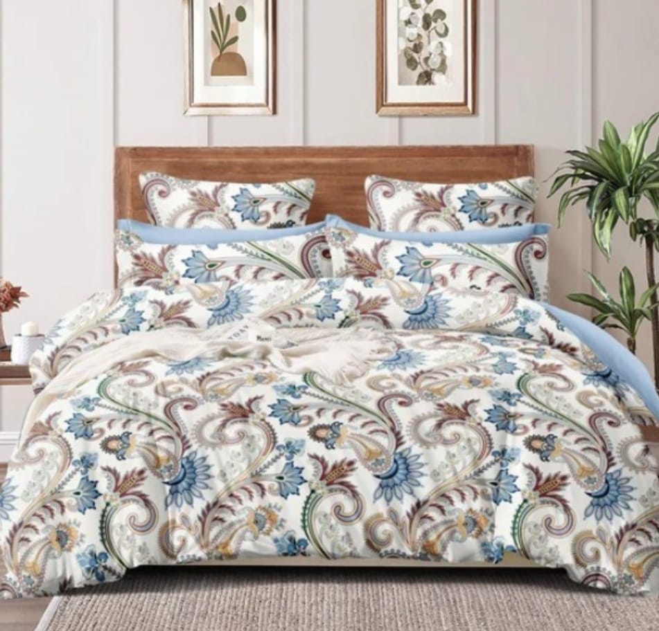 Premium Printed Bedsheet Collection – Flat & FTD Elastic Fitted Bedsheet