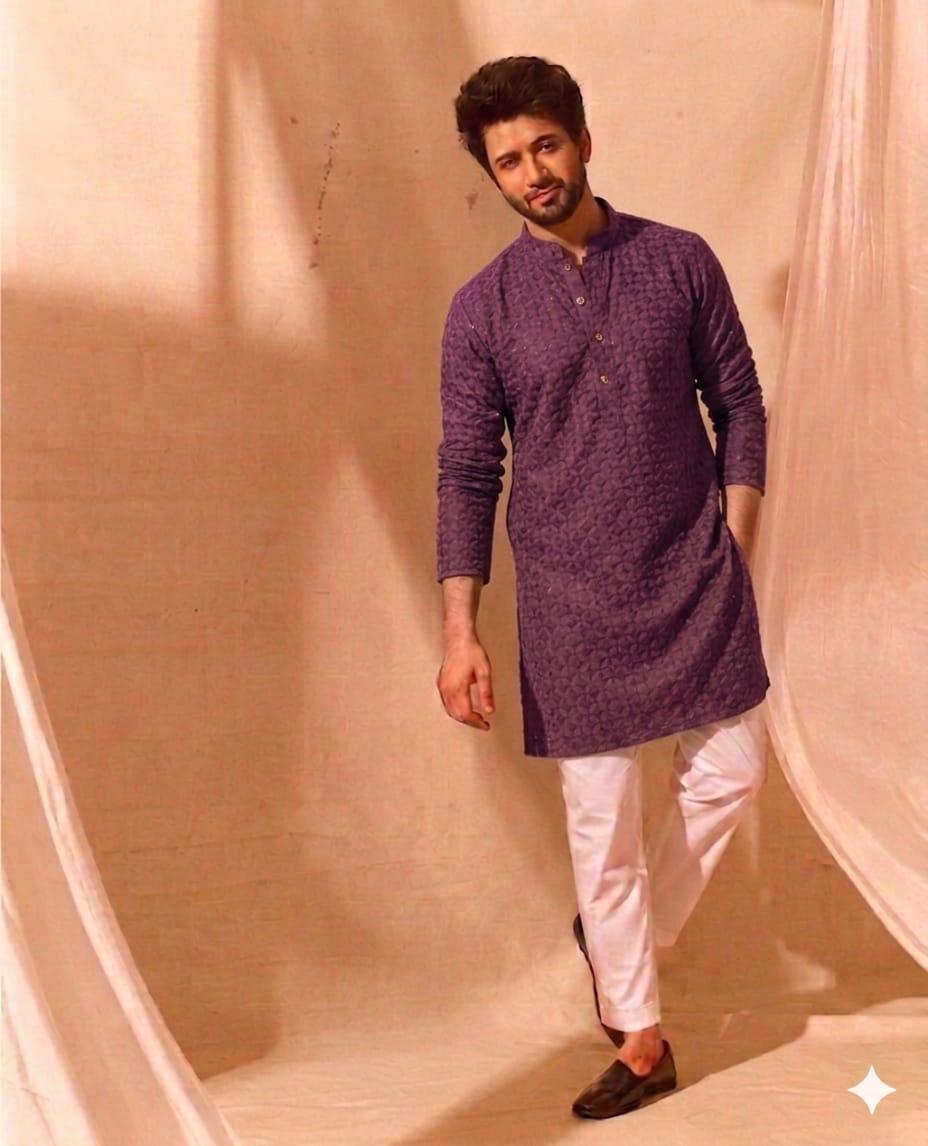 KALP Men’s Traditional Heavy Kurta with Payjama