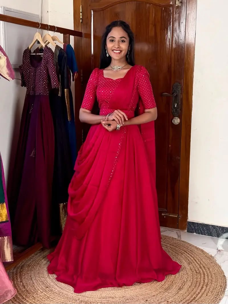 UNNATI Anarkali – Sparkling Georgette