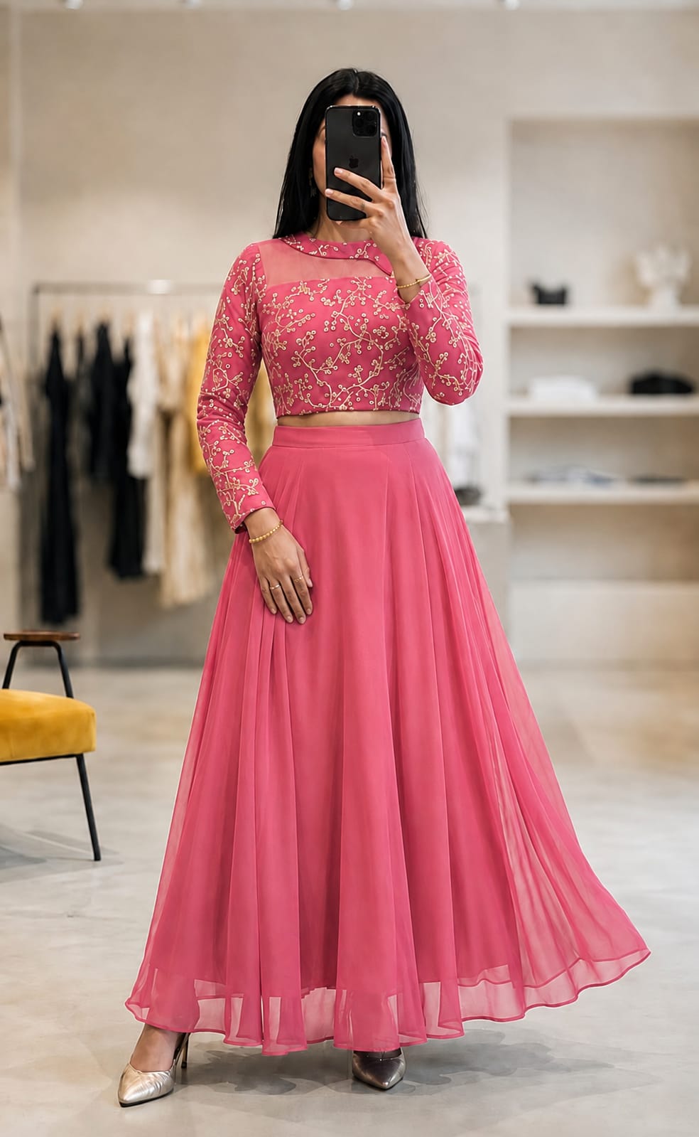 Trending Georgette Embroidered Lehenga Set