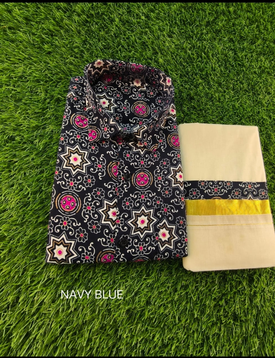Kerala Traditional Shirt & Mundu Combo