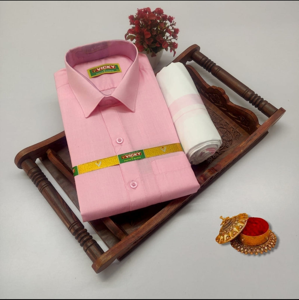Premium Men's Traditional Shirt & Mundu Combo Set